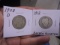 1908 D Mint & 1912 Silver Barber Quarters