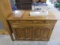 Solid Wood Double Door Sewing Cabinet w/ Singer Athena 2000 Electronic Sewing Machine