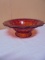 Vintage Indiana Glass Tiara Amberinia Sunset Flared Foot Bowl