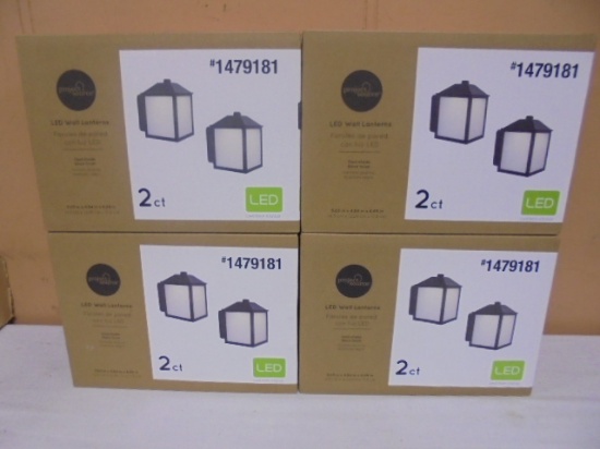 (4) 2 Packs of Project Source LED Wall Lanterns