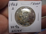1968 S Mint 40% Silver Kennedy Proof Half Dollar