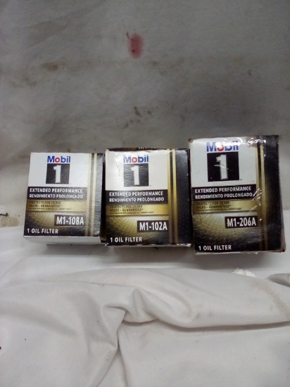 Qty 3 Mobil 1 Oil Filter Different Sizes