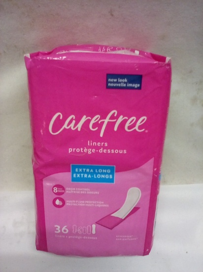 QTY 1 36 count Carefree liners