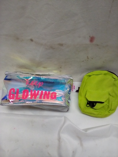 QTY 1 Keep Glowing case, QTY 1 mini backpack