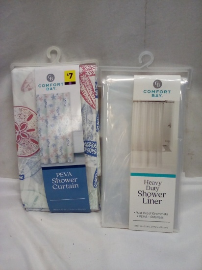 Shower Curtain With Liner
