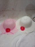 Qty 2 Girls Garden Hats