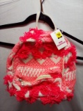 QTY 1 Pink and cream Mini backpack