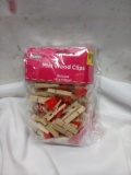 Happy Valentine’s Day Crafts. Mini Heart Wooden Clips. Qty 6- 18 Count