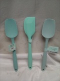 Social Chef Silicone Utensils. Qty 3.