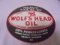 Round Metal Wolf's Head Advertisement Sign