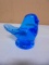 Art Glass Blue Bird Paperweight