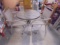 Round Glass Top Patio Table w/ 2 Chairs