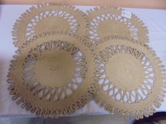 4pc Set of 16in Round Jute Placemat