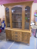 Beautiful Solid Wood 1pc Glass Front Hutch