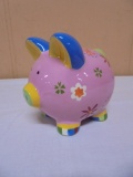 Flower Pattern Ceramic Piggy Bank