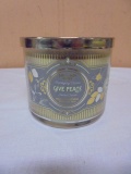 Brand New White Barn Mahogany Vanilla 3 Wick Jar Candle