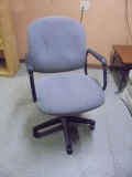 Gray Upholstered Rolling Office/Desk Chair