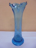 Blue Art Glass Vase