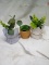 QTY 3 Artificial Flower with pots