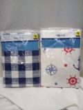 Qty 2 Tablecloths 52in x 70 In