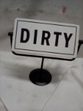 QTY 1 Clean/ Dirty Flip sign