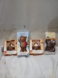 Qty 4 Hot Drink Bombs, Hollow Chocolate Bear, Cocoa Topper