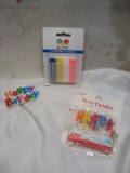 Happy Birthday Party Candles. Qty 3
