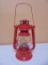Red Metal Kerosene Lantern