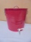 Red Metal Drink Container