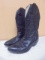 Pair of Men's Boulet Leather Cowboy Boots