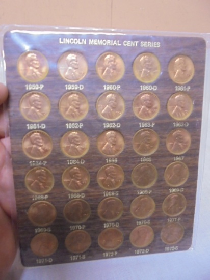Lincoln Memorial Cent Series Set
