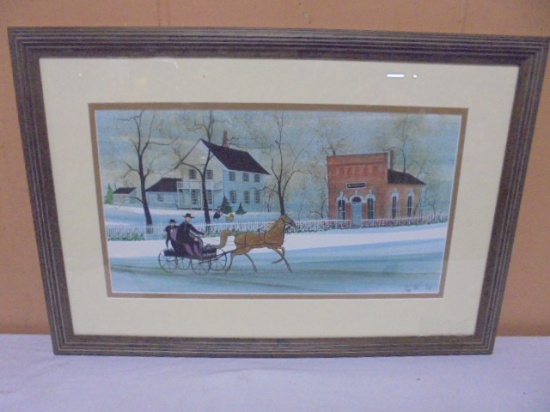 P.Buckley Moss Framed & Matted "Dr Armstrong" Signed & Numbered Print