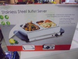 Double Stainless Steel Buffet Server w/ Warming Tray