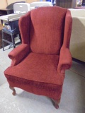 Beautiful Burgundy Upholstered Wing Back Chair