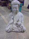 Sitting Buddha Cement Garden Statue