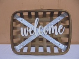Tobacco Basket Welcome Wall Decor