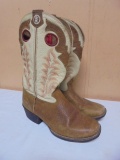 Pair of Boy's Tony Lama Leather Cowboy Boots