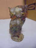 Vintage Rock Owl Figurine