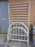 2 White Metal Twin Size Bed Frames