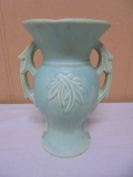 Vintage McCoy Pottery Seafoam Green Double Handled Vase