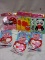 QTY 6 Notebook, QTY 6 Squeezable Valentoys