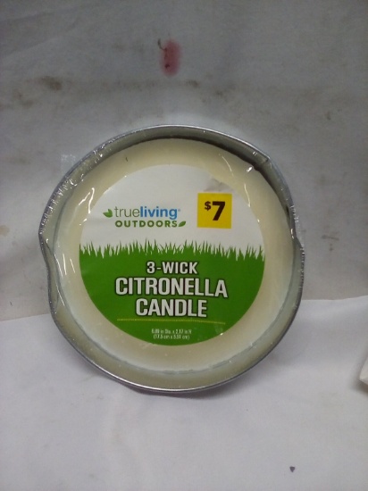 TrueLiving 3 Wick Citronella Candle