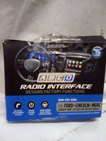 QTY 1, Radio Interface, fits 2007+ Ford, Lincoln, Merc
