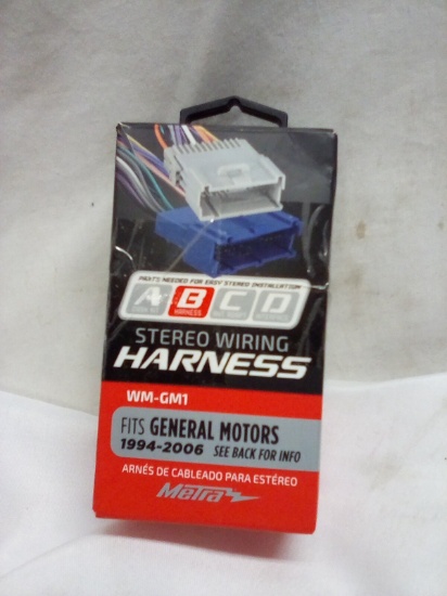QTY 1 Stereo wiring harness, fits GM 1994-2006