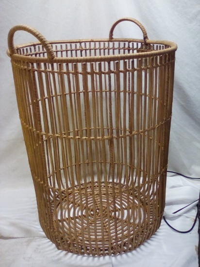 Threshold Wood Basket 22 7/16 in H x 15 15/16 in Dia