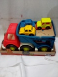 B Toys Happy Camper Car Carrier (One Car Missing as seen in picture)
