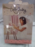 Lulla Baby High Chair feeding set, doll not included