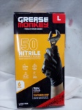 QTY 1 box of Grease Monkey 6mil rubber gloves Latex Free, size L