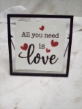QTY 1 “All you need is Love” Decor