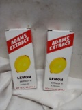 Adams Extract Lemon Flavored Extract. Qty 2- 1.5 fl oz.